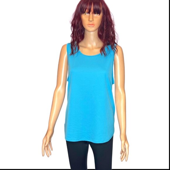 Ideology Tops - ID Ideology Mesh Racerback Tank Top, Blue Women's Sz XL